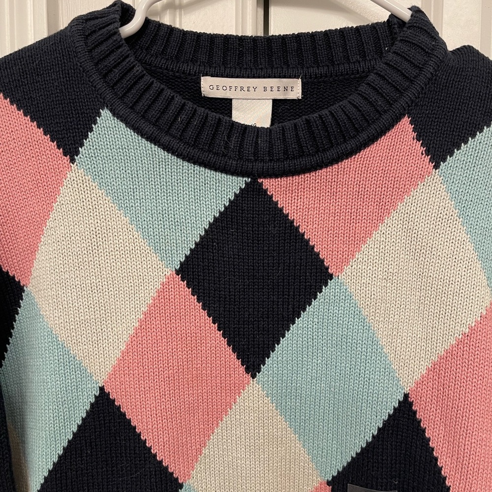 Geoffrey Beene Argyle Sweater
